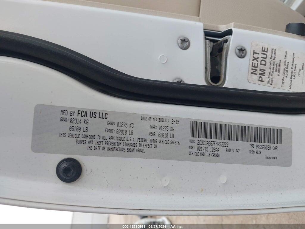 2C3CCAEG7FH792222 2015 CHRYSLER 300C photo no. 9