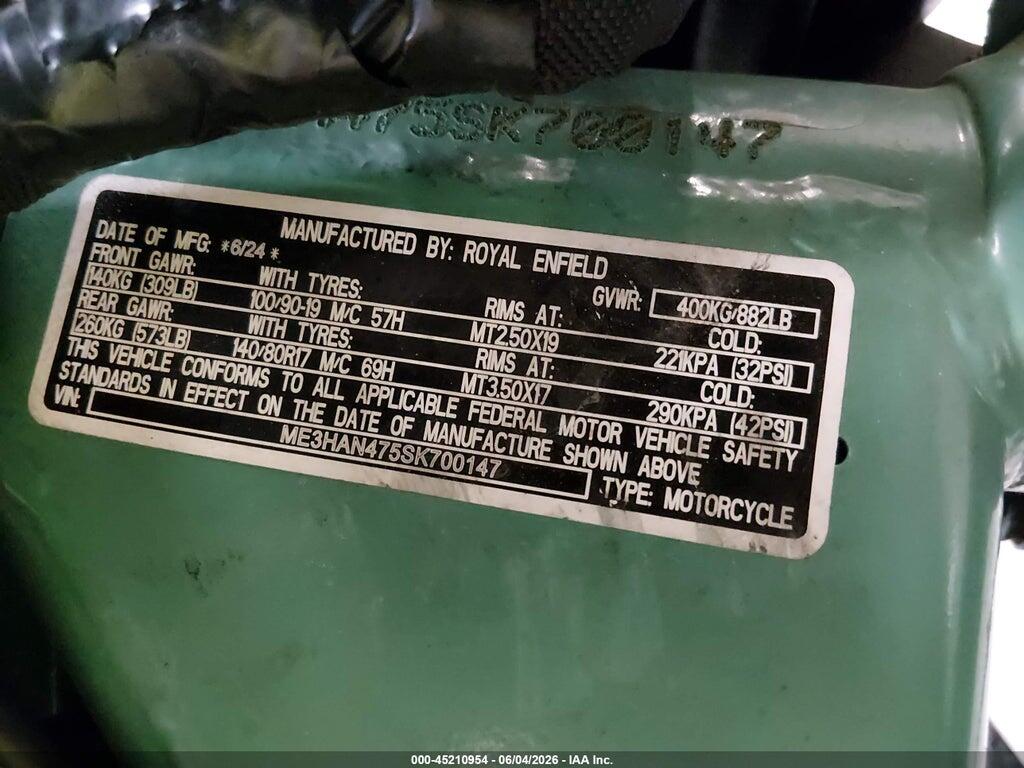 ME3HAN475SK700147 2025 ROYAL ENFIELD MOTORS BEAR 650 photo no. 10