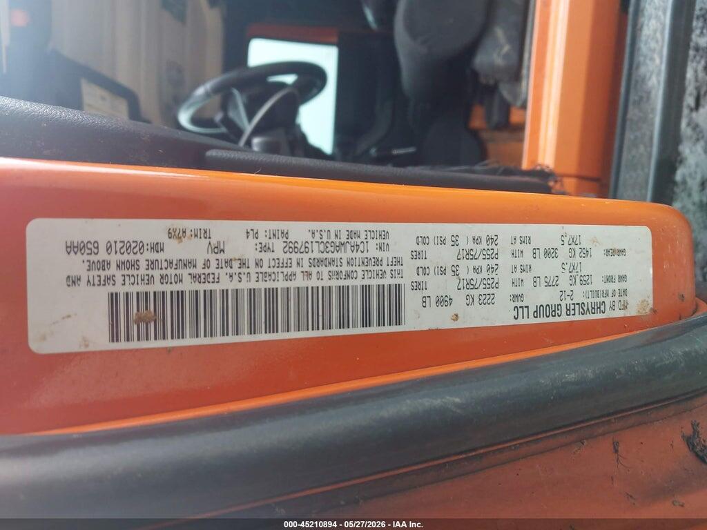 1C4AJWAG3CL197992 2012 JEEP WRANGLER photo no. 9