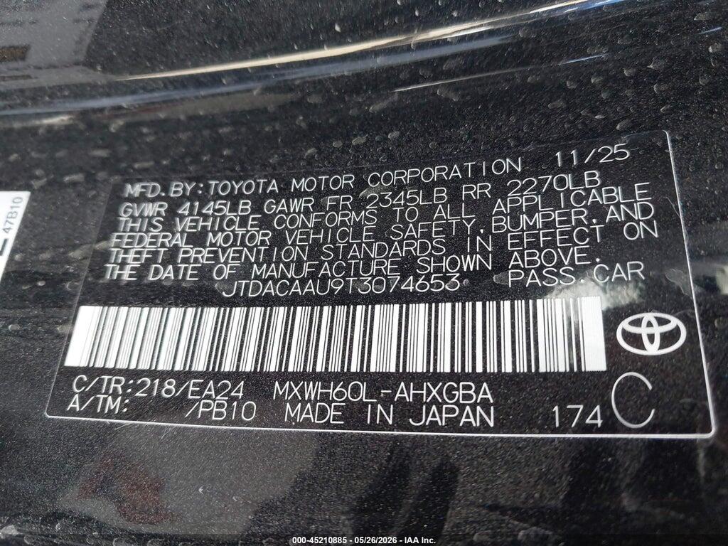 JTDACAAU9T3074653 2026 TOYOTA PRIUS photo no. 9