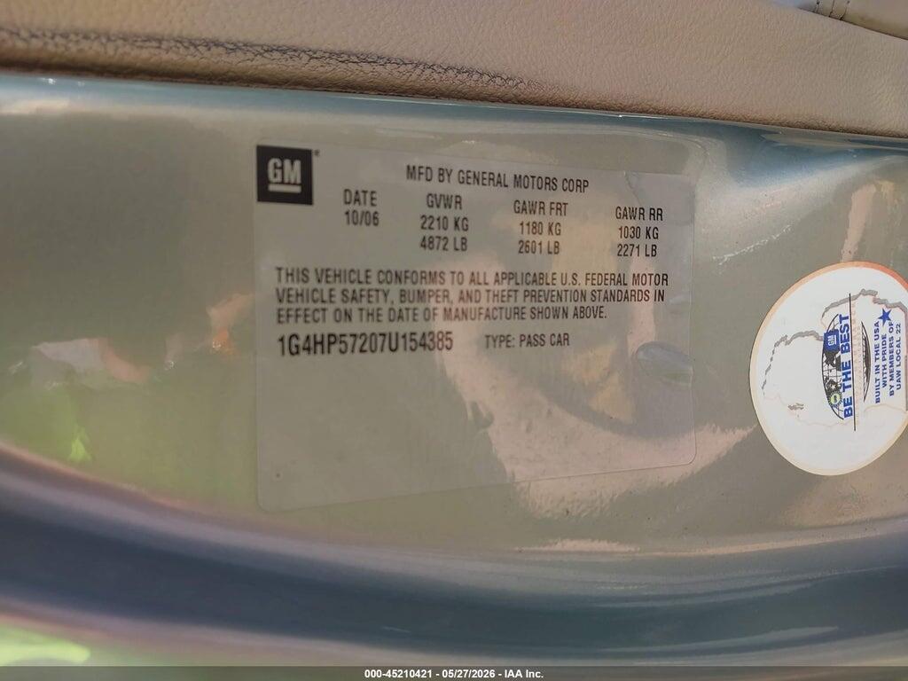 1G4HP57207U154385 2007 BUICK LUCERNE photo no. 9