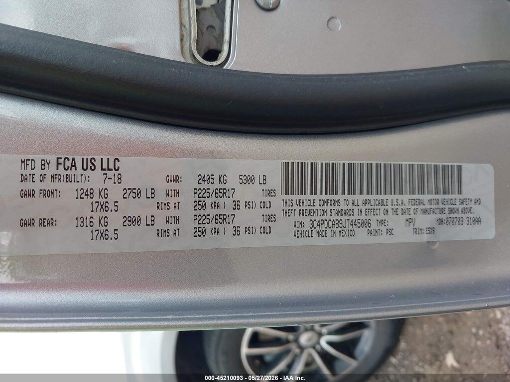 3C4PDCAB9JT445006 2018 DODGE JOURNEY photo no. 9