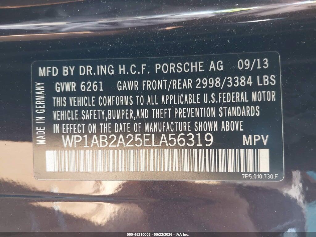 WP1AB2A25ELA56319 2014 PORSCHE CAYENNE photo no. 9