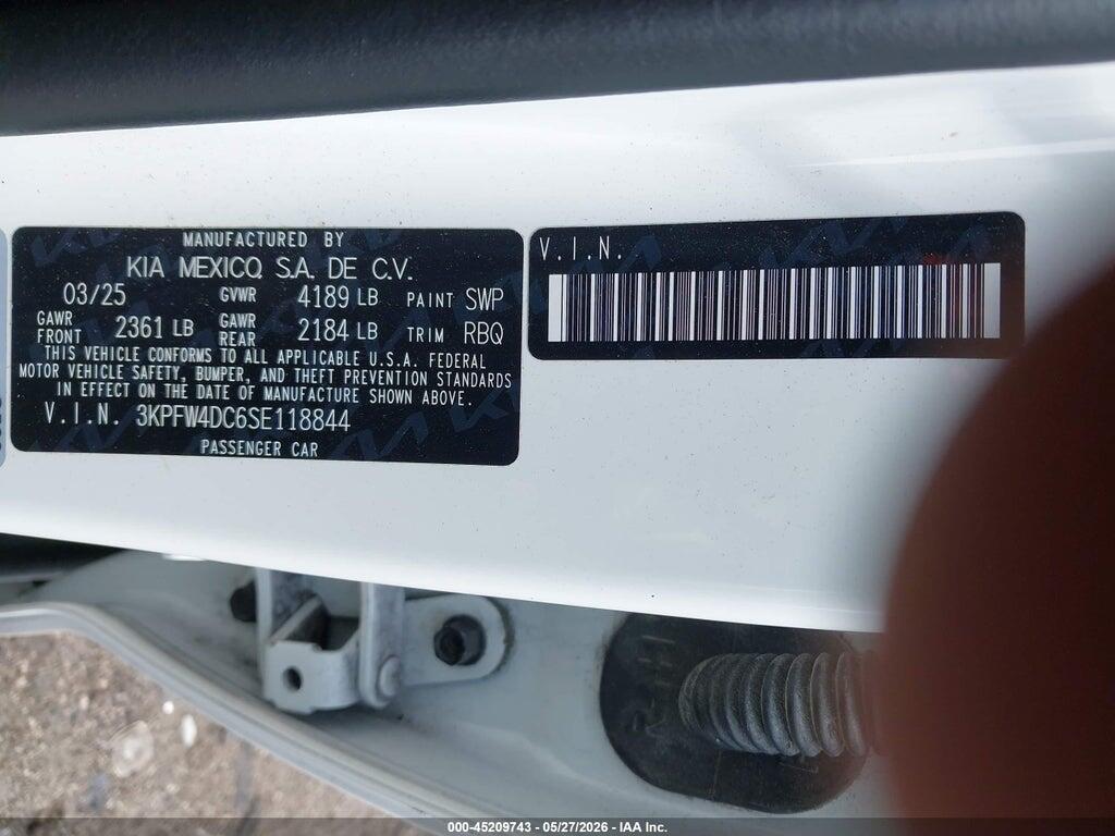 3KPFW4DC6SE118844 2025 KIA K4 photo no. 9