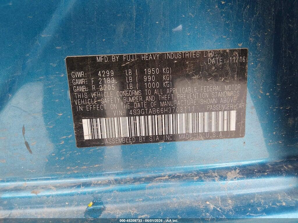 4S3GTAB66H3703111 2017 SUBARU IMPREZA photo no. 9
