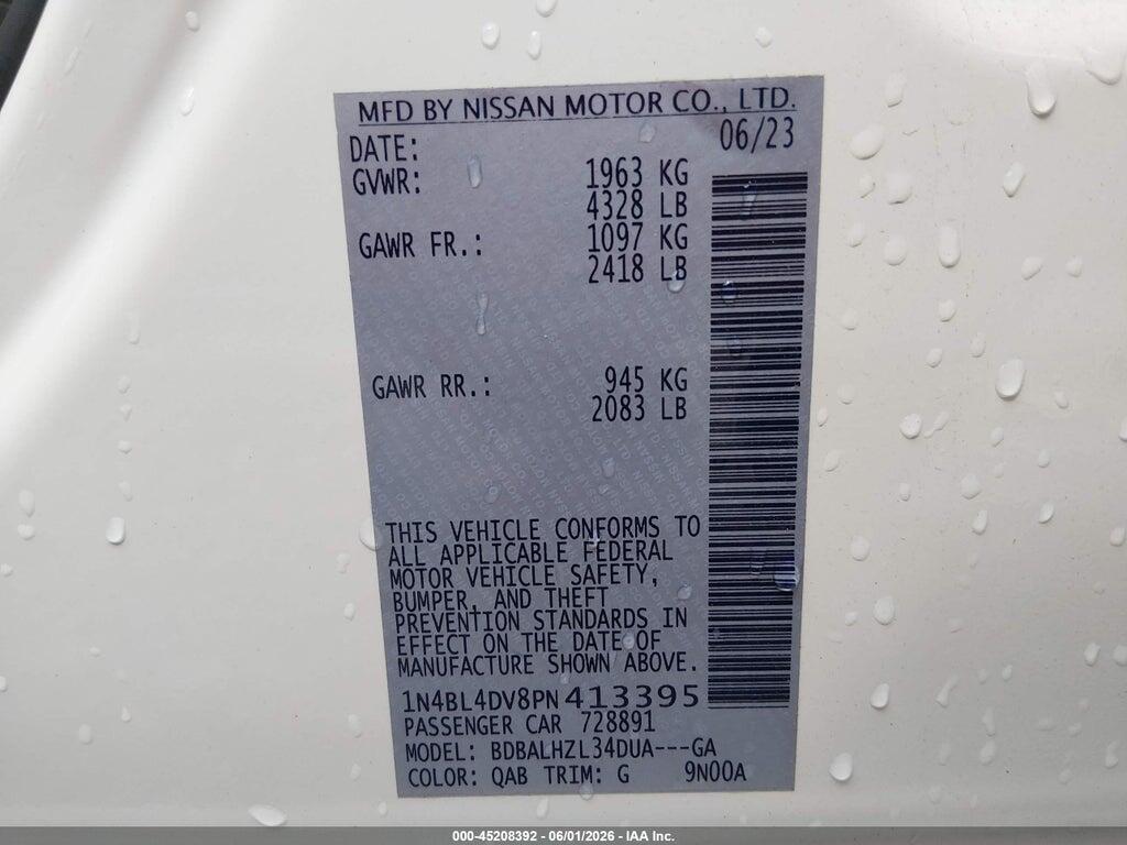 1N4BL4DV8PN413395 2023 NISSAN ALTIMA photo no. 9
