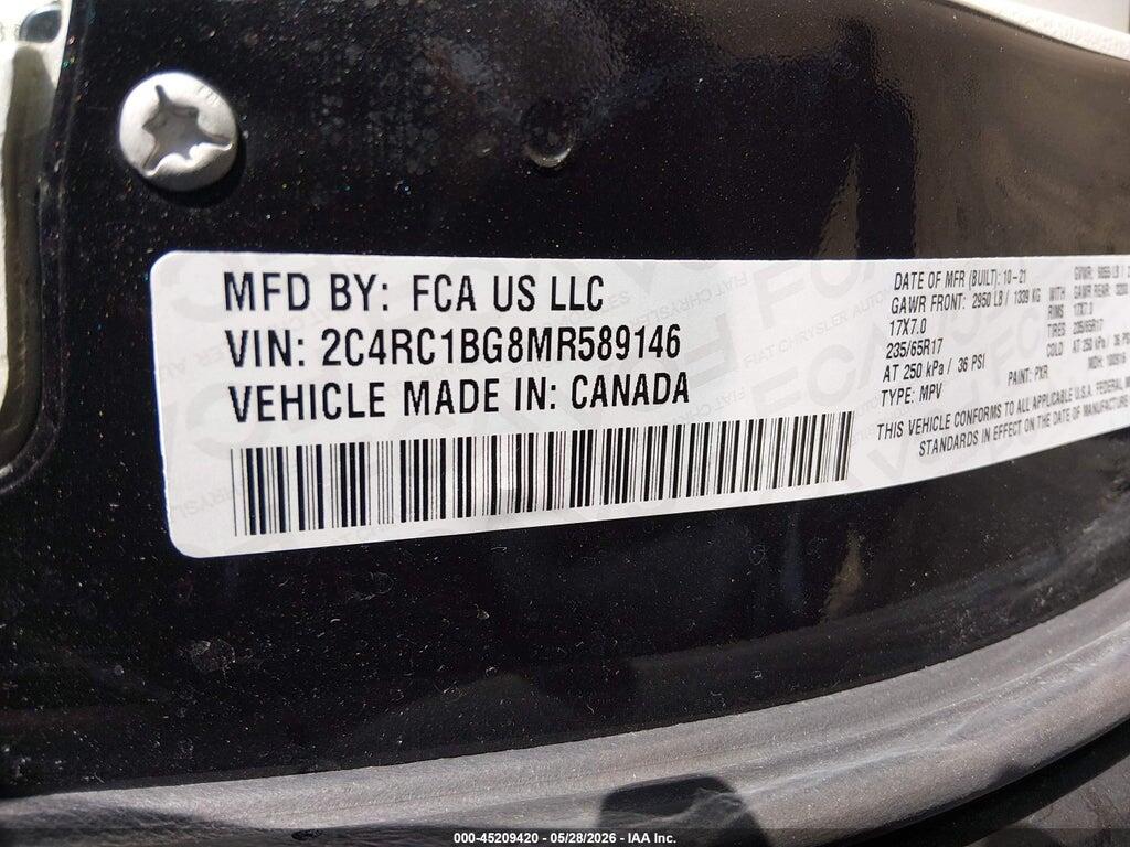 2C4RC1BG8MR589146 2021 CHRYSLER PACIFICA photo no. 9