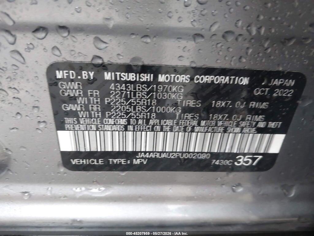 JA4ARUAU2PU002090 2023 MITSUBISHI OUTLANDER SPORT photo no. 9
