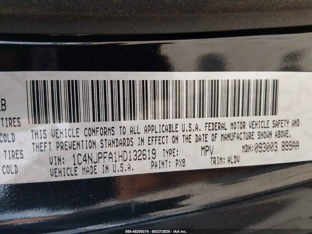1C4NJPFA1HD132619 2017 JEEP PATRIOT photo no. 9
