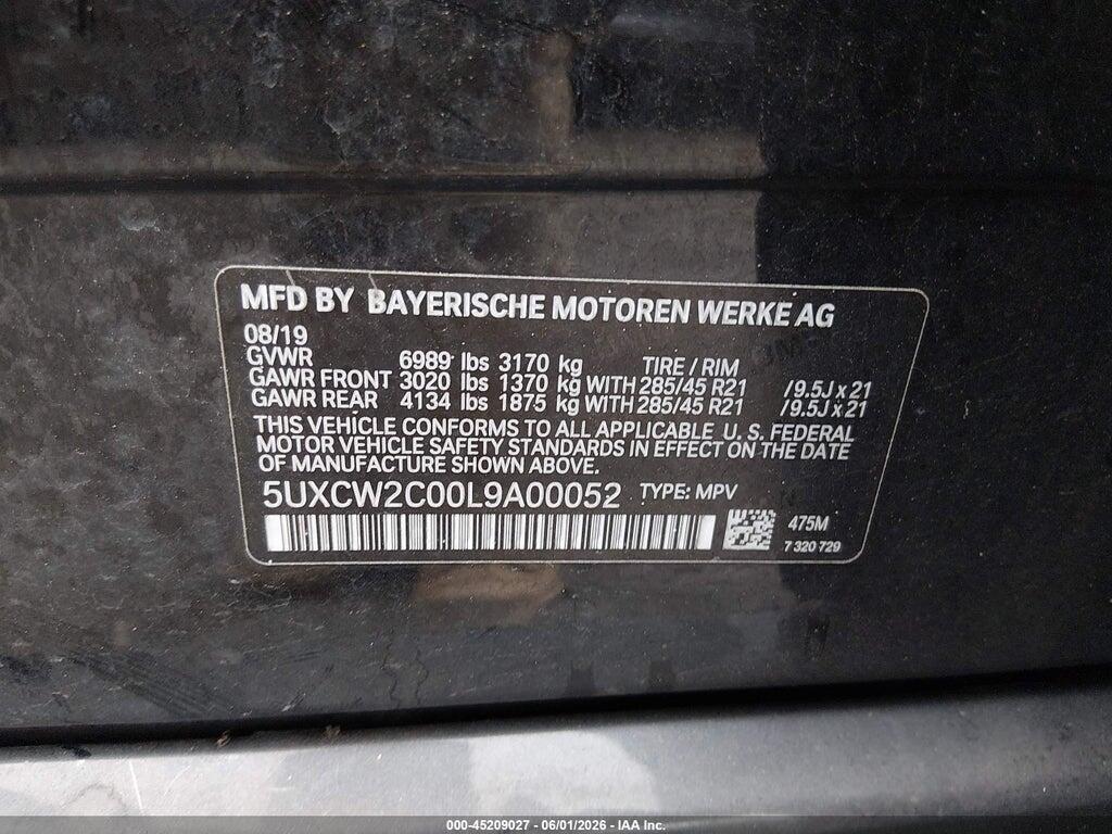 5UXCW2C00L9A00052 2020 BMW X7 photo no. 9