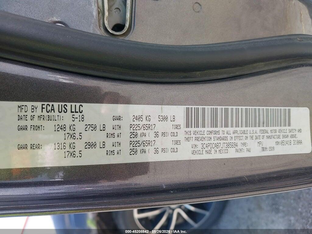 3C4PDCAB7JT385694 2018 DODGE JOURNEY photo no. 9