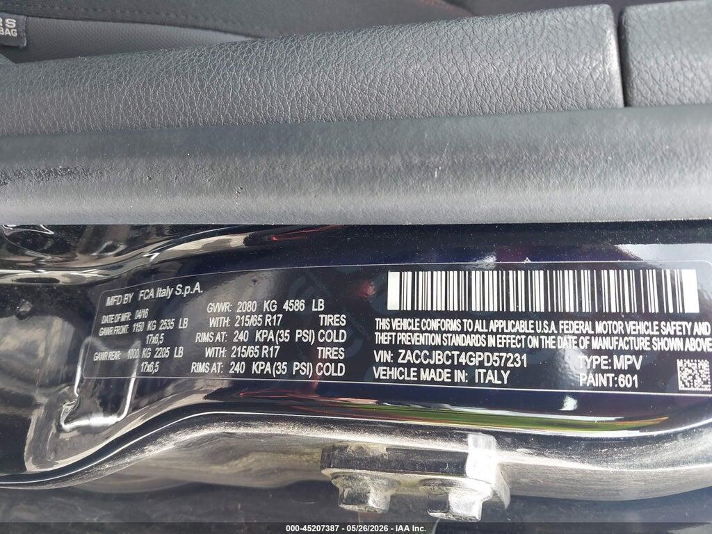 ZACCJBCT4GPD57231 2016 JEEP RENEGADE photo no. 9