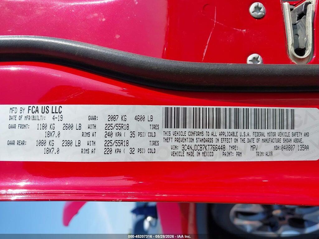 3C4NJDCB7KT766448 2019 JEEP COMPASS photo no. 9