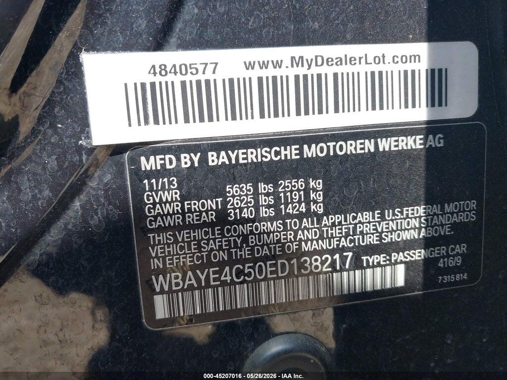 WBAYE4C50ED138217 2014 BMW 740LI photo no. 9