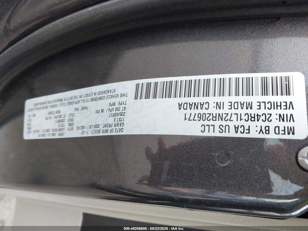 2C4RC1L72NR206771 2022 CHRYSLER PACIFICA HYBRID photo no. 9