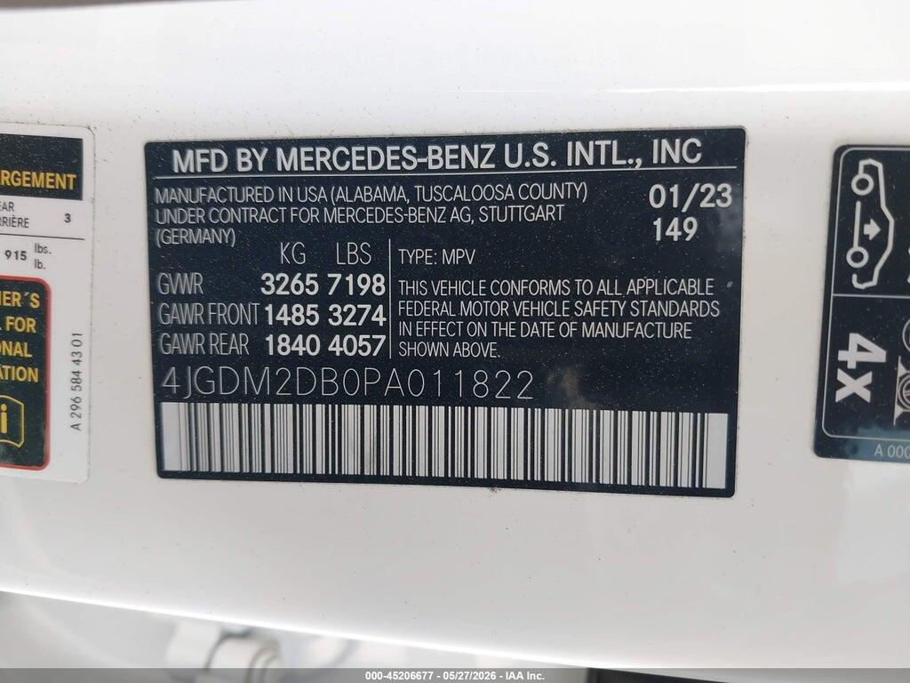 4JGDM2DB0PA011822 2023 MERCEDES-BENZ EQS 450+ SUV photo no. 9