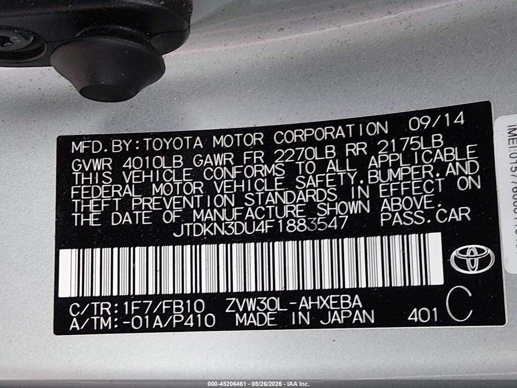 JTDKN3DU4F1883547 2015 TOYOTA PRIUS photo no. 9