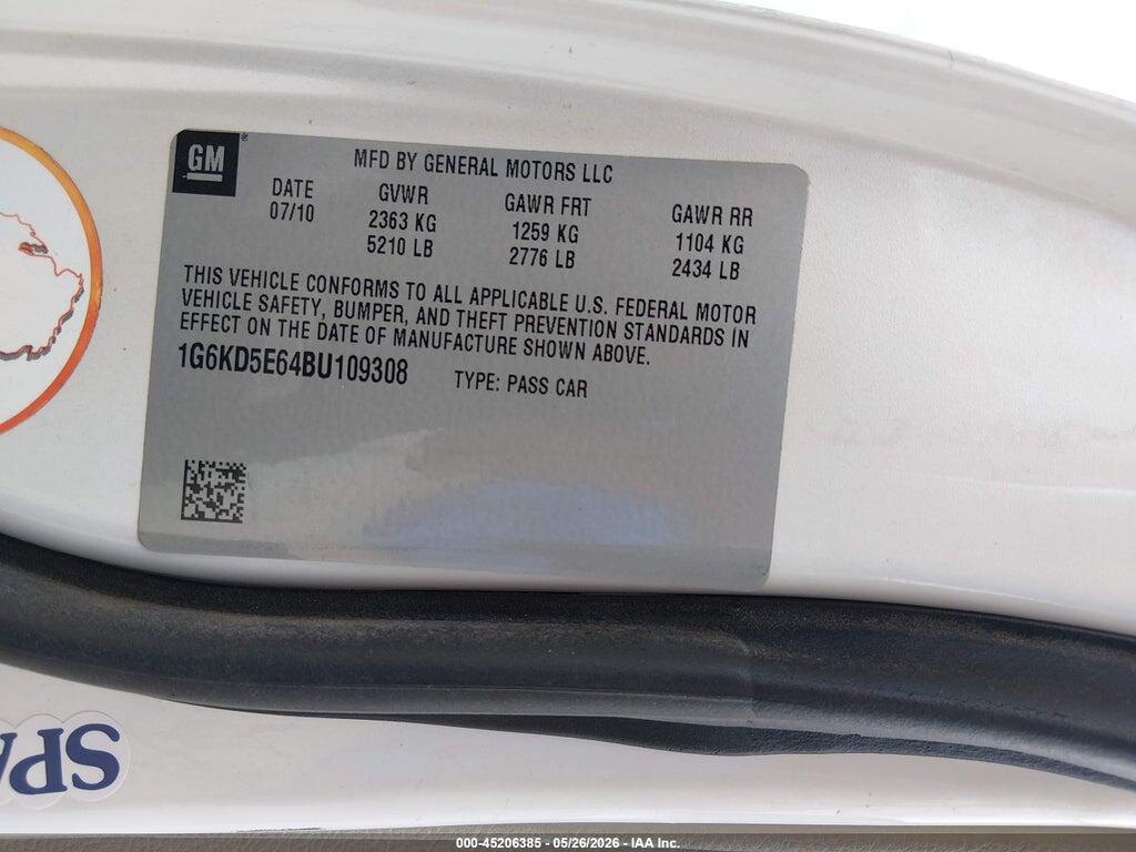1G6KD5E64BU109308 2011 CADILLAC DTS photo no. 9