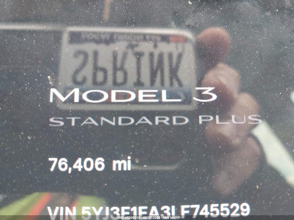5YJ3E1EA3LF745529 2020 TESLA MODEL 3 photo no. 7