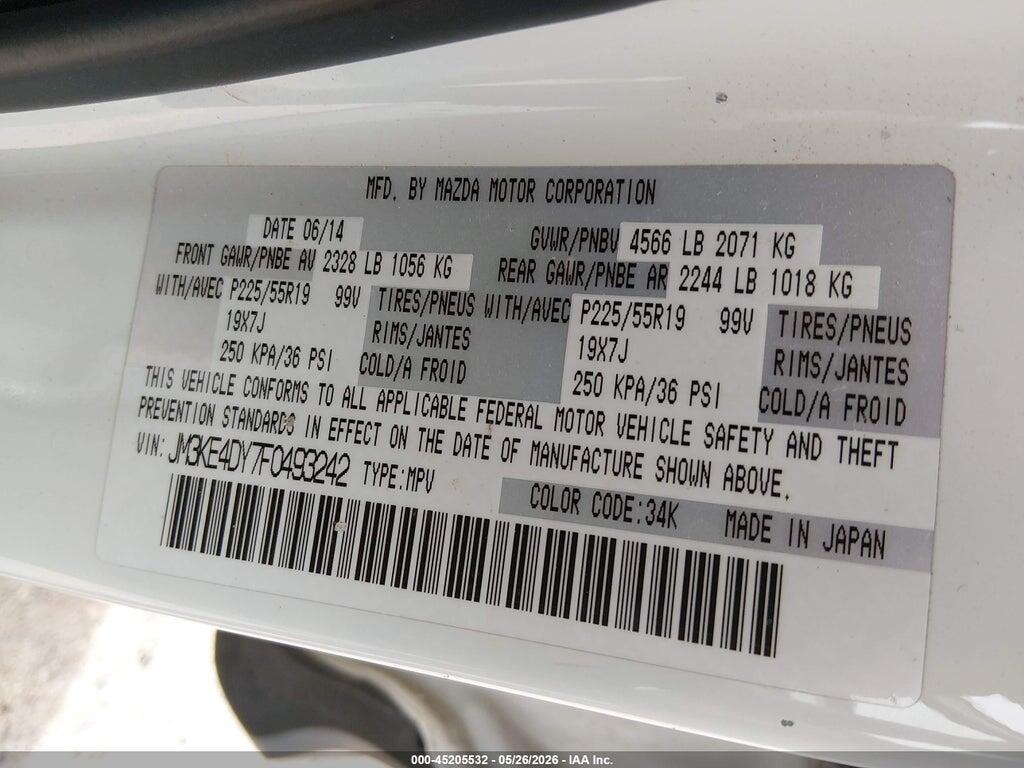 JM3KE4DY7F0493242 2015 MAZDA CX-5 photo no. 9
