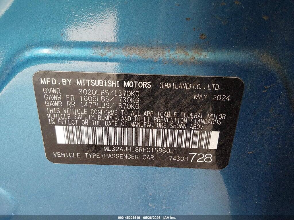 ML32AUHJ8RH015860 2024 MITSUBISHI MIRAGE photo no. 9