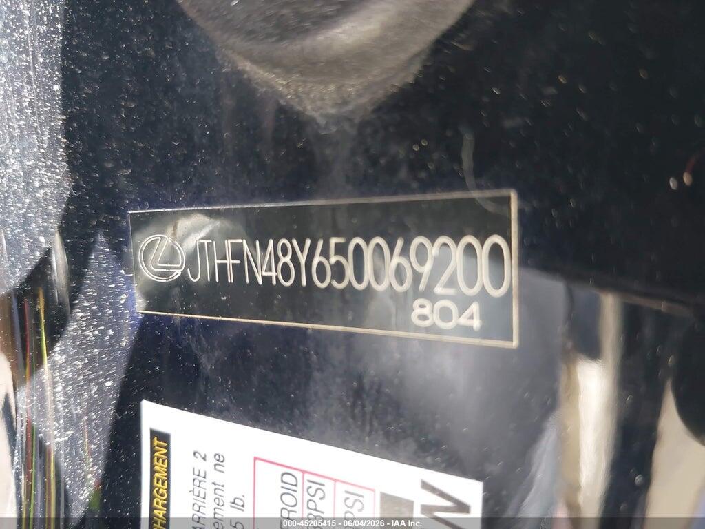 JTHFN48Y650069200 2005 LEXUS SC 430 photo no. 9