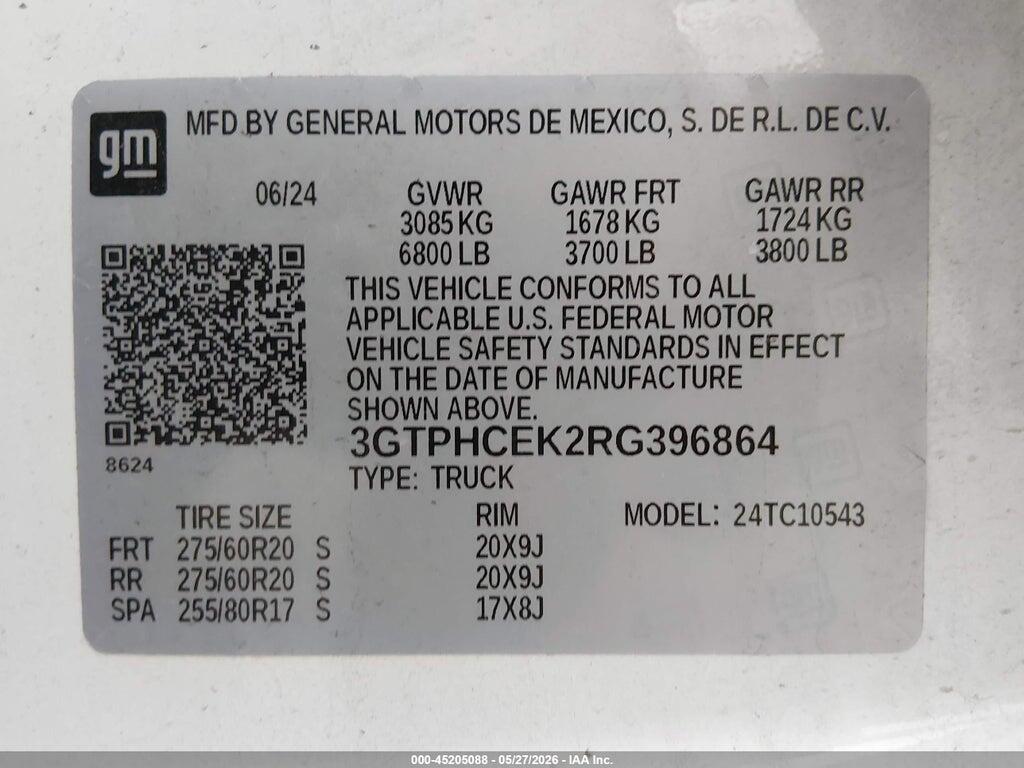 3GTPHCEK2RG396864 2024 GMC SIERRA 1500 photo no. 9