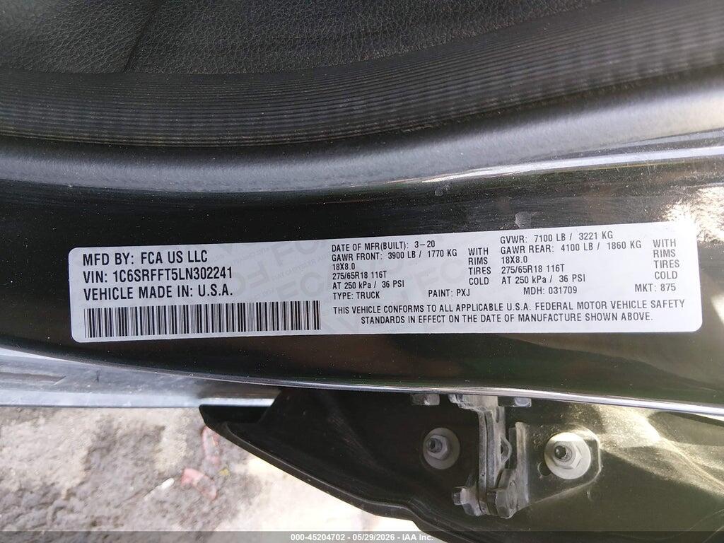 1C6SRFFT5LN302241 2020 RAM 1500 photo no. 9