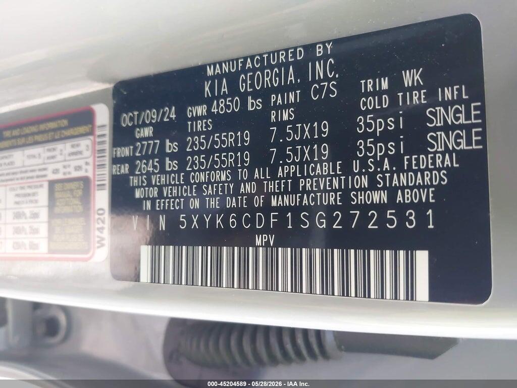 5XYK6CDF1SG272531 2025 KIA SPORTAGE photo no. 9