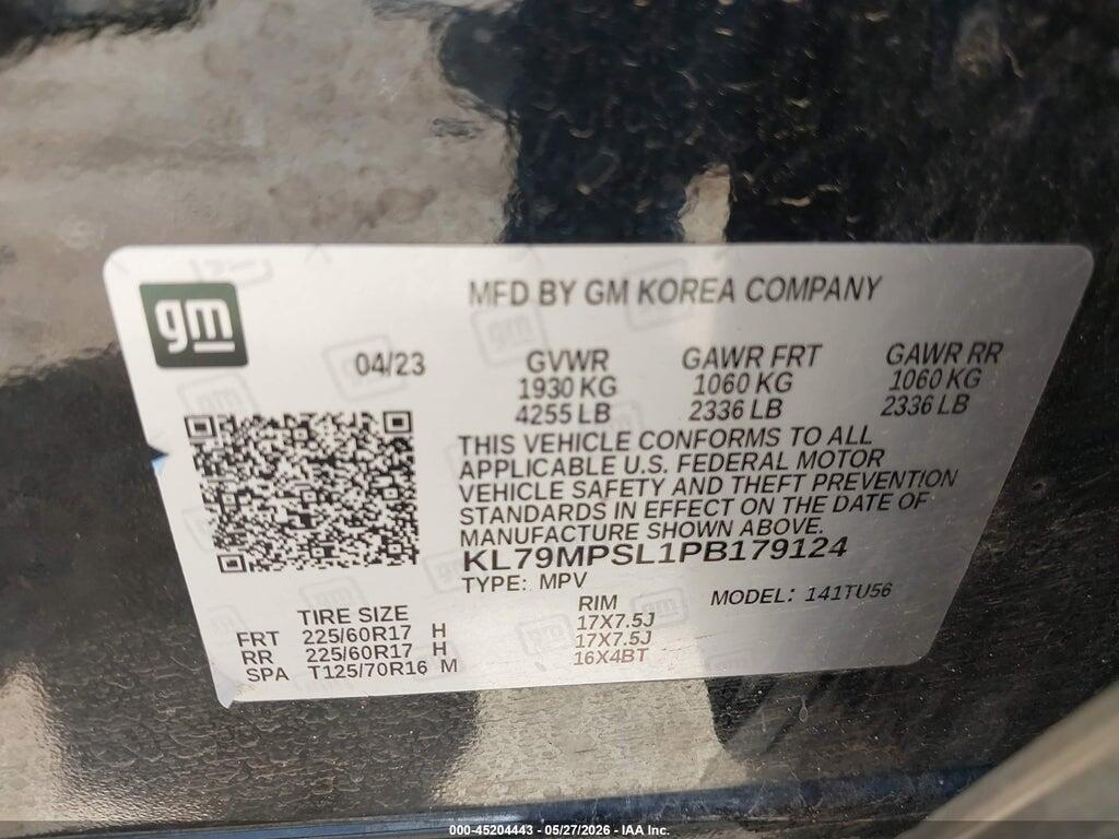 KL79MPSL1PB179124 2023 CHEVROLET TRAILBLAZER photo no. 9