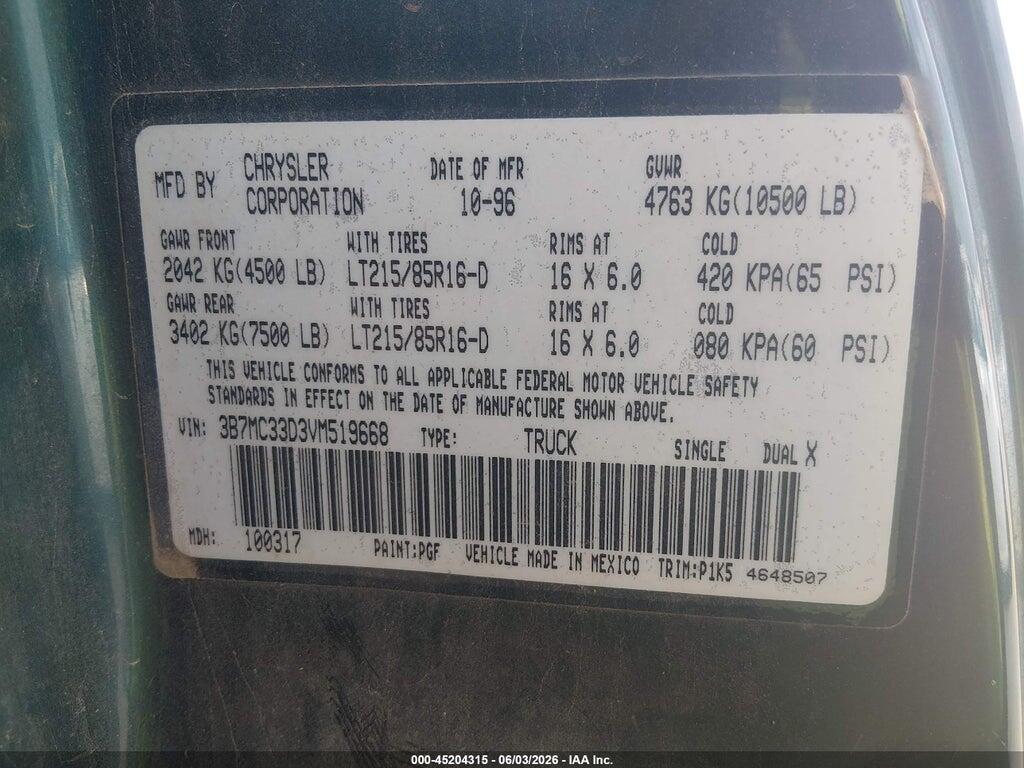 3B7MC33D3VM519668 1997 DODGE RAM 3500 photo no. 8