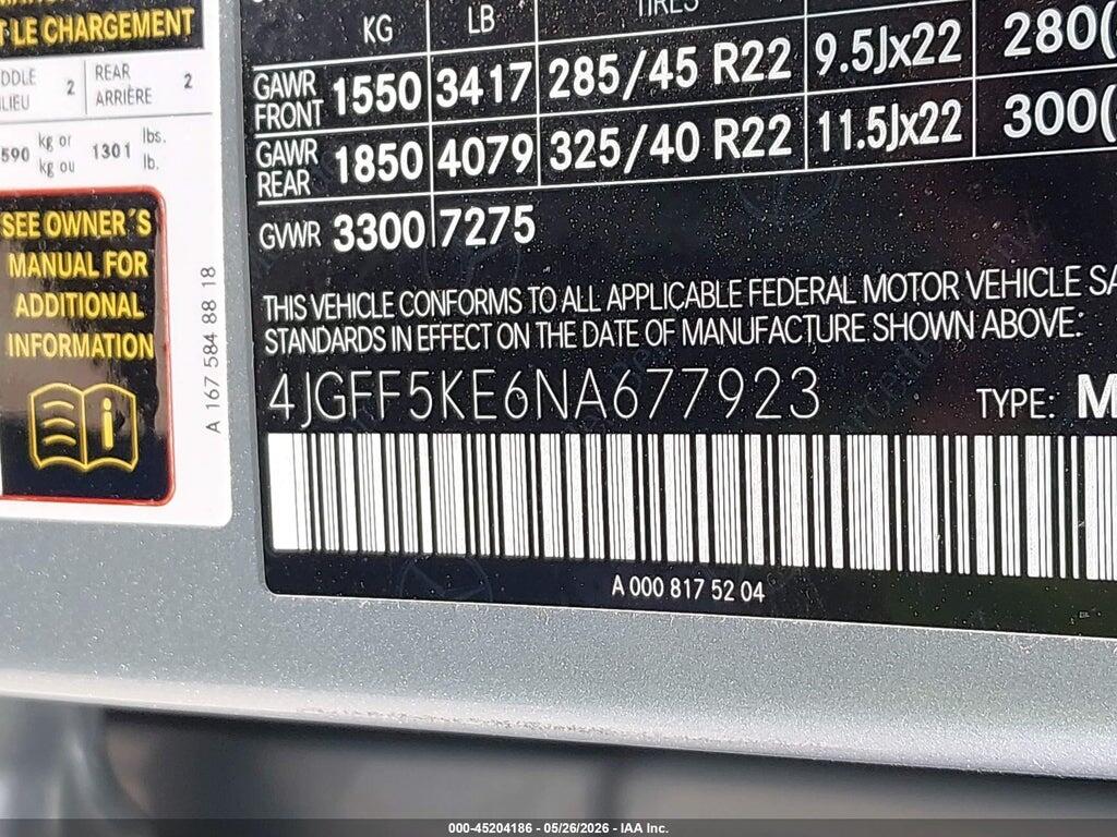 4JGFF5KE6NA677923 2022 MERCEDES-BENZ GLS 450 photo no. 9