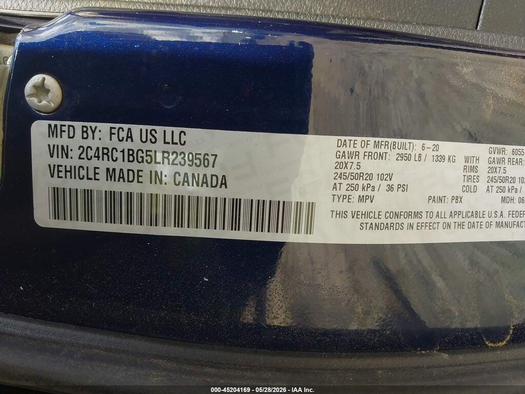 2C4RC1BG5LR239567 2020 CHRYSLER PACIFICA photo no. 9