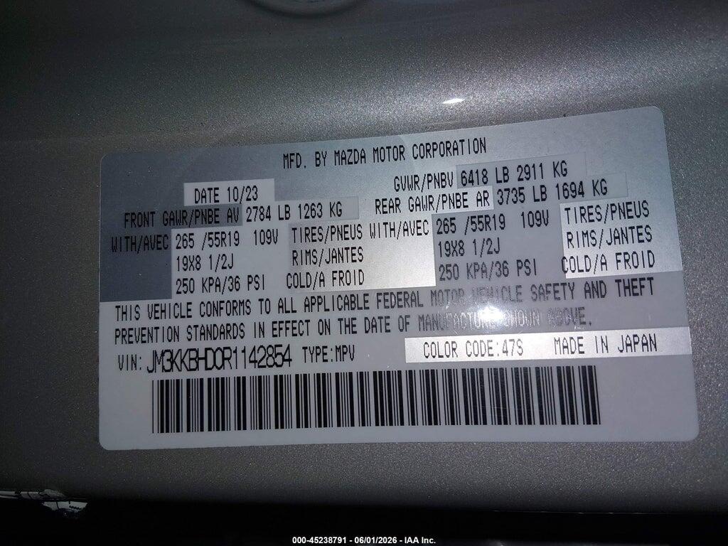 JM3KKBHD0R1142854 2024 MAZDA CX-90 photo no. 9