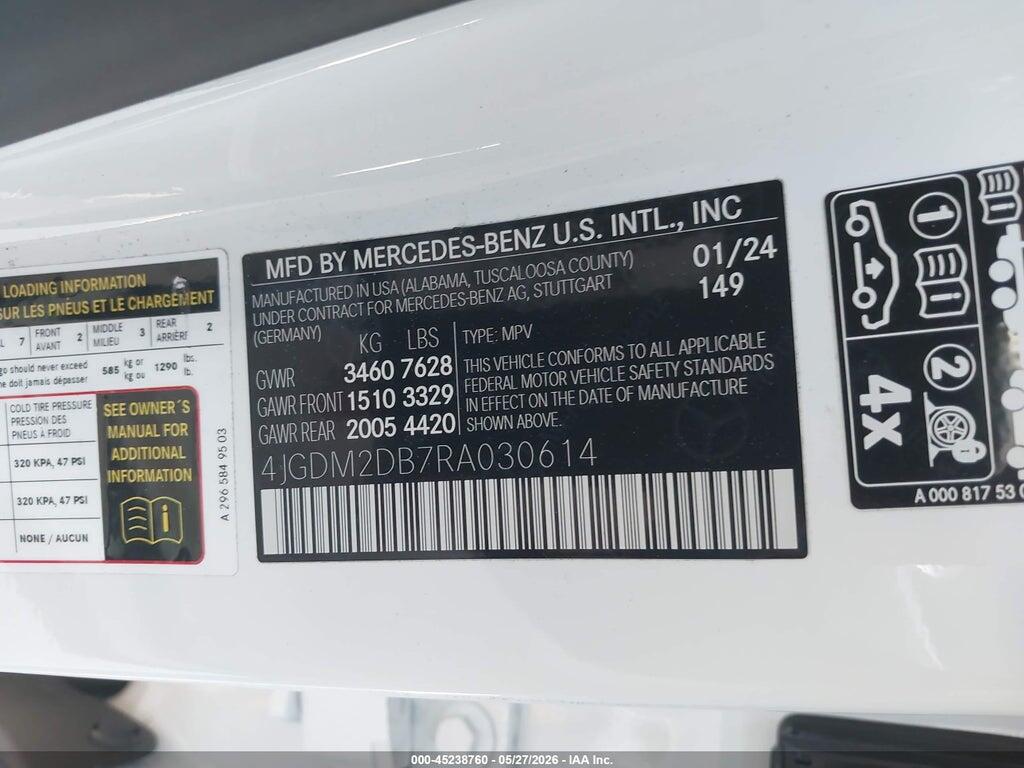 4JGDM2DB7RA030614 2024 MERCEDES-BENZ EQS 450 SUV photo no. 9