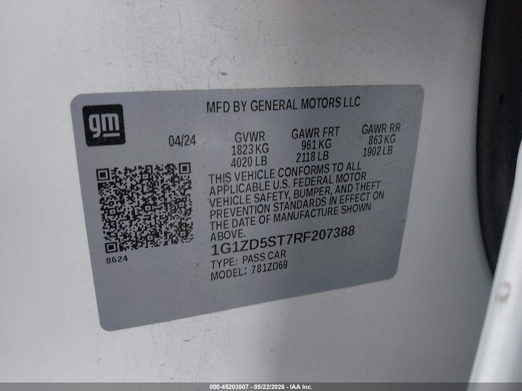 1G1ZD5ST7RF207388 2024 CHEVROLET MALIBU photo no. 9