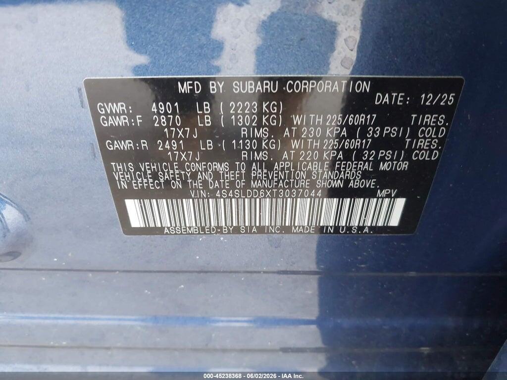 4S4SLDD6XT3037044 2026 SUBARU FORESTER photo no. 9
