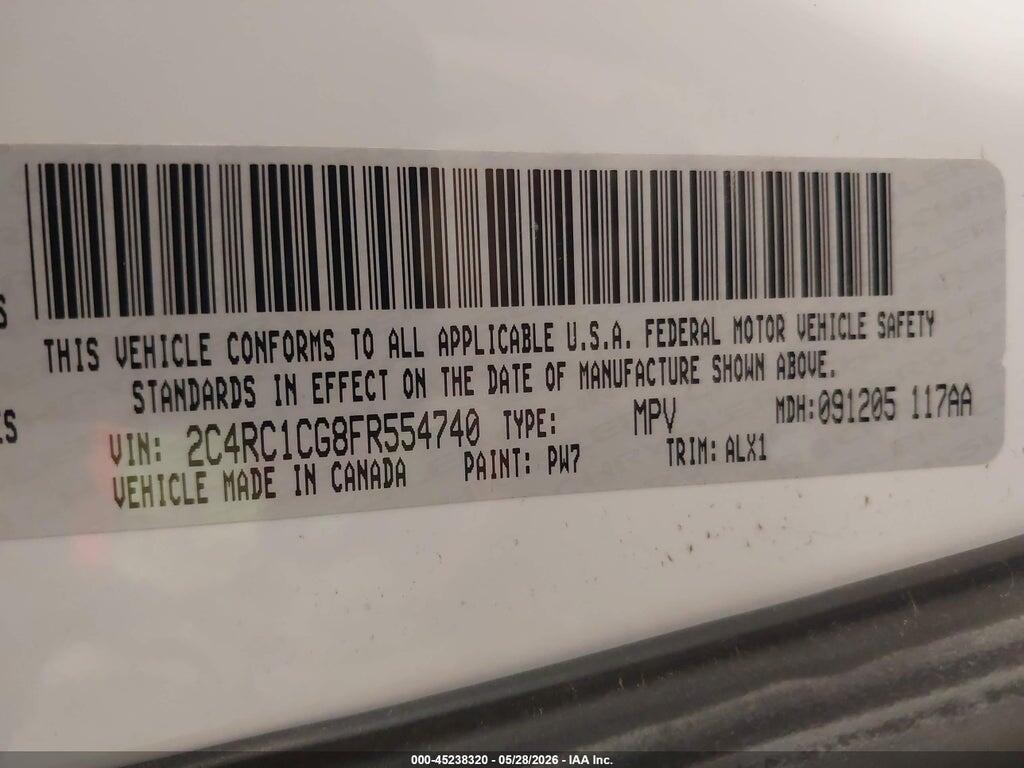 2C4RC1CG8FR554740 2015 CHRYSLER TOWN & COUNTRY photo no. 9