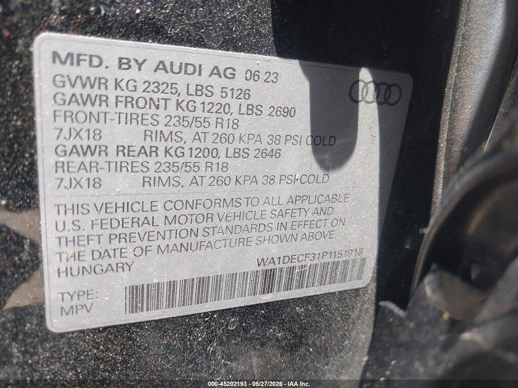 WA1DECF31P1151918 2023 AUDI Q3 photo no. 9