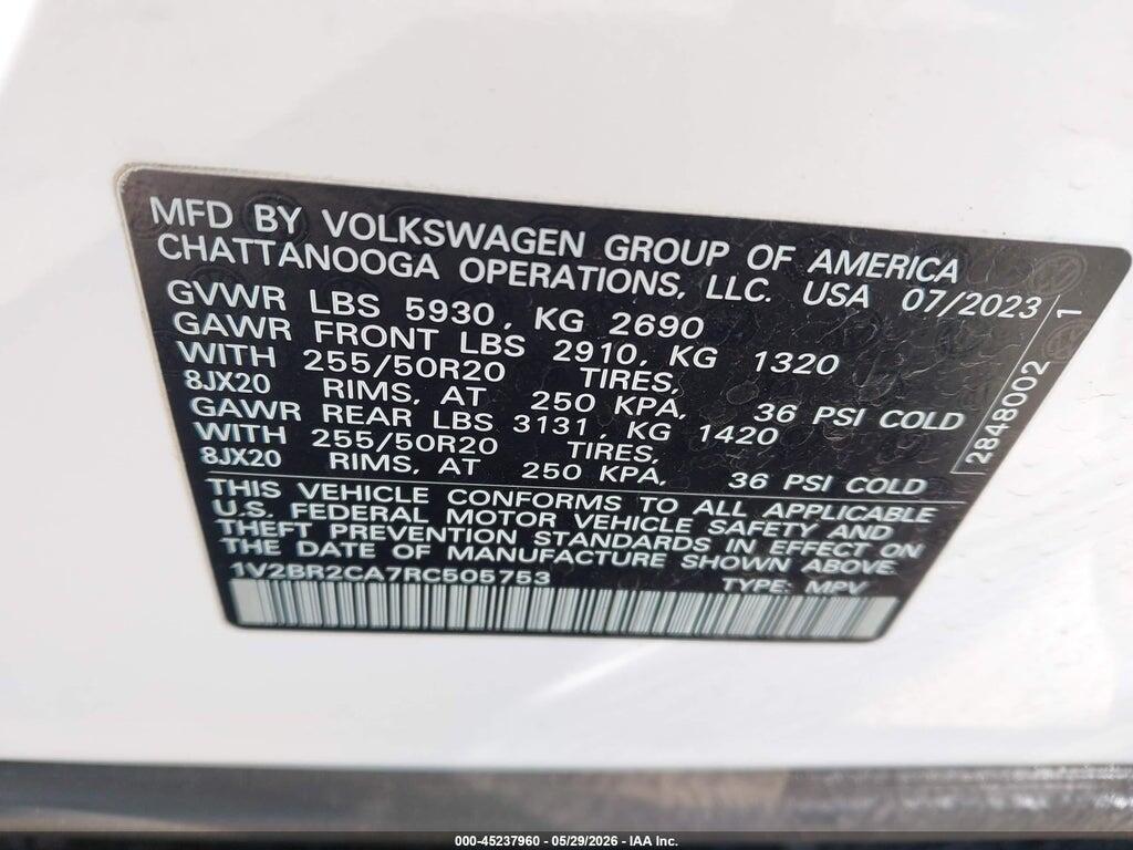 1V2BR2CA7RC505753 2024 VOLKSWAGEN ATLAS photo no. 9