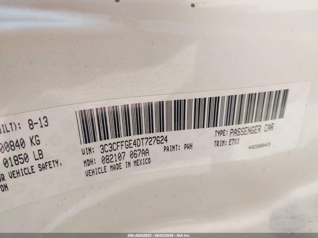 3C3CFFGE4DT727624 2013 FIAT 500E photo no. 9