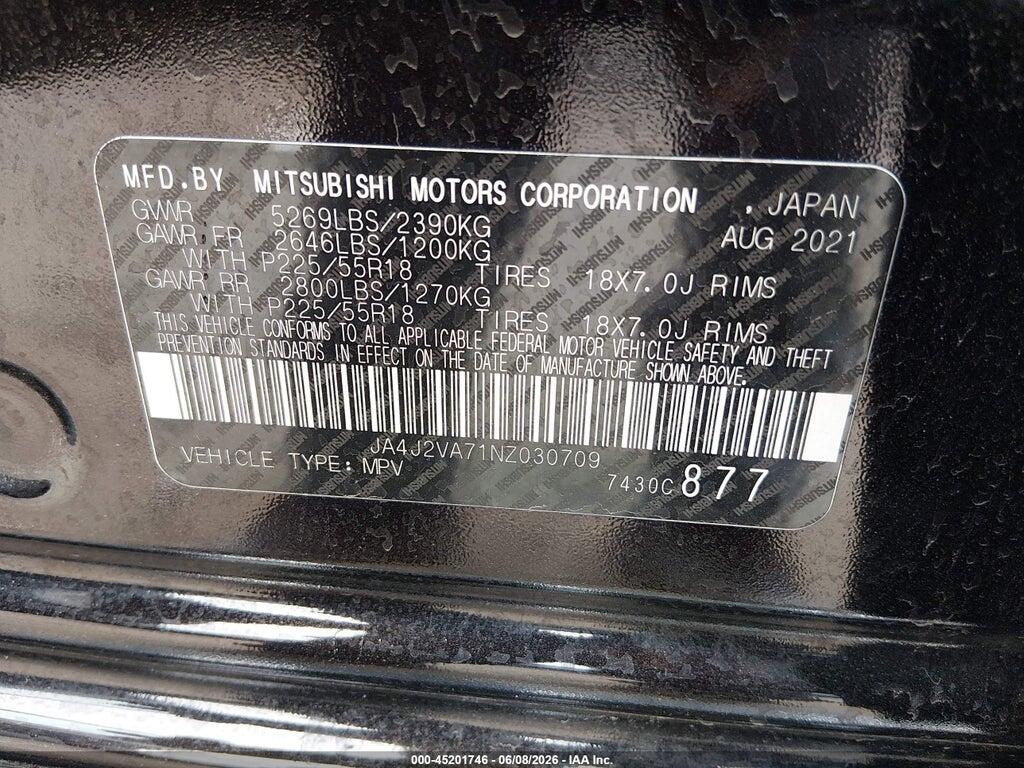 JA4J2VA71NZ030709 2022 MITSUBISHI OUTLANDER PHEV photo no. 9