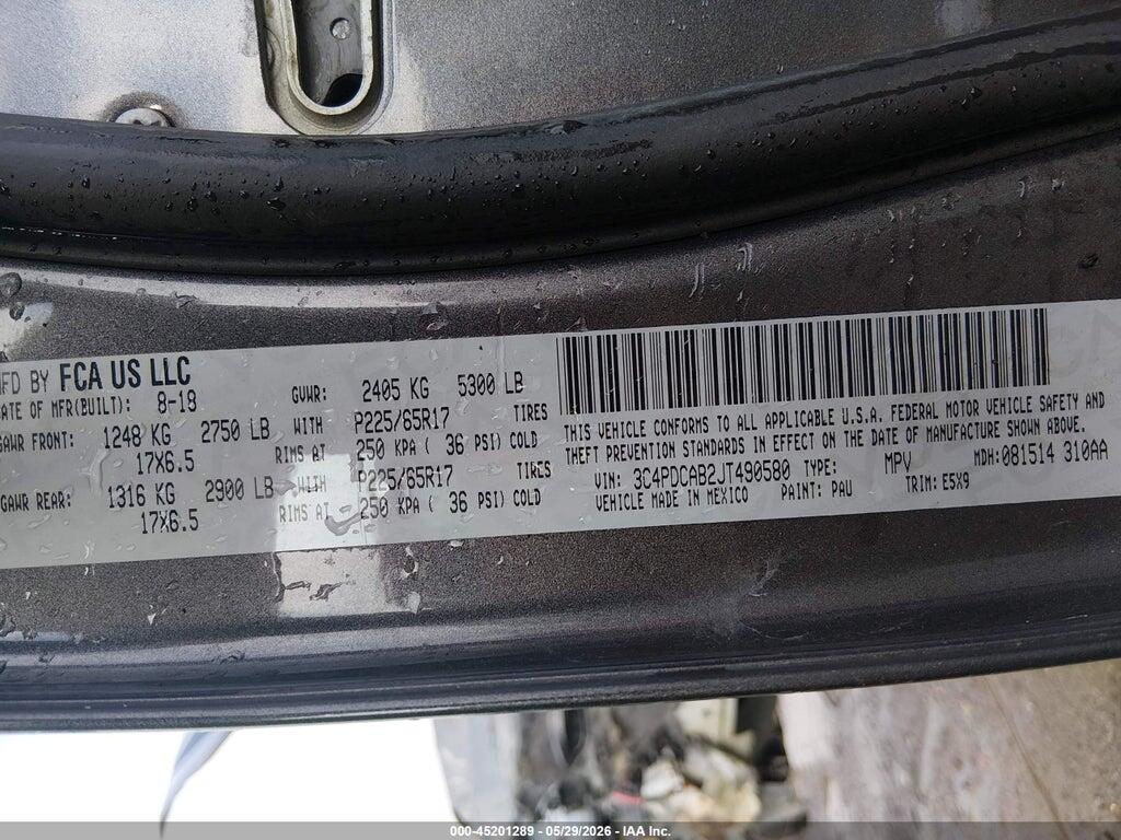 3C4PDCAB2JT490580 2018 DODGE JOURNEY photo no. 9