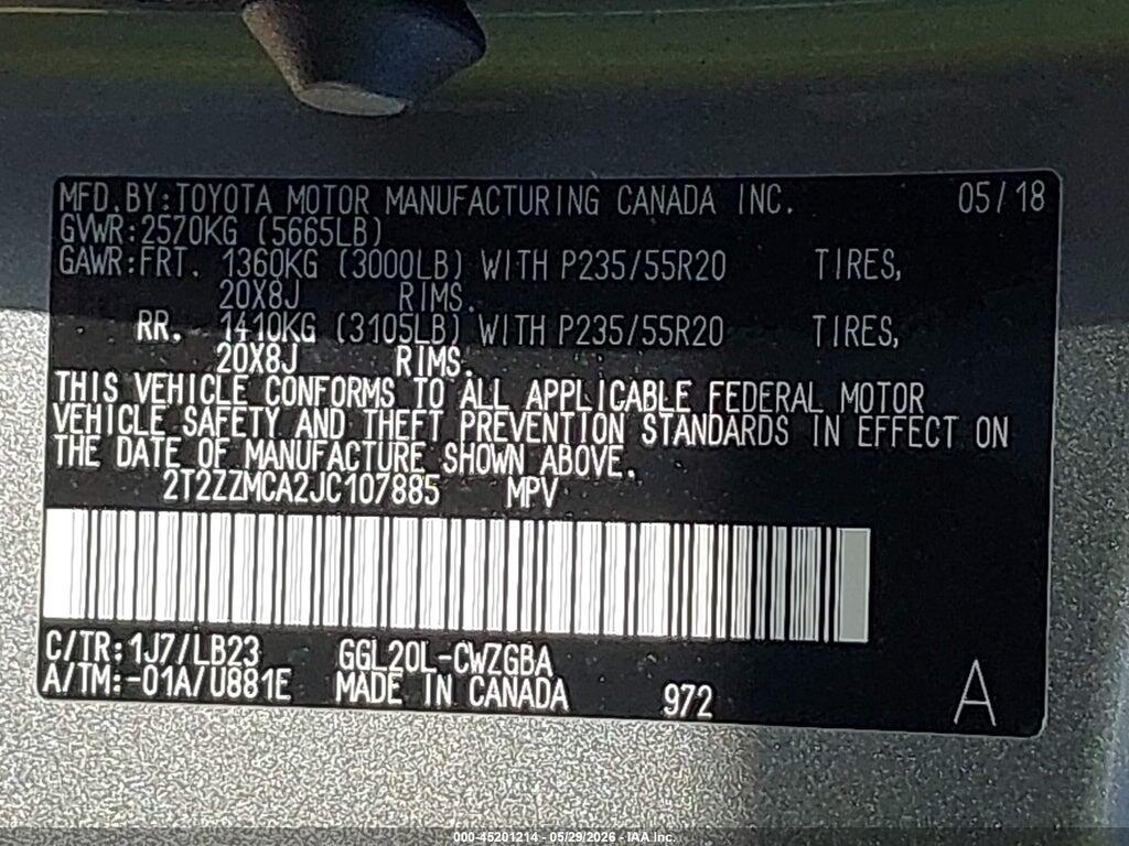 2T2ZZMCA2JC107885 2018 LEXUS RX 350 photo no. 9