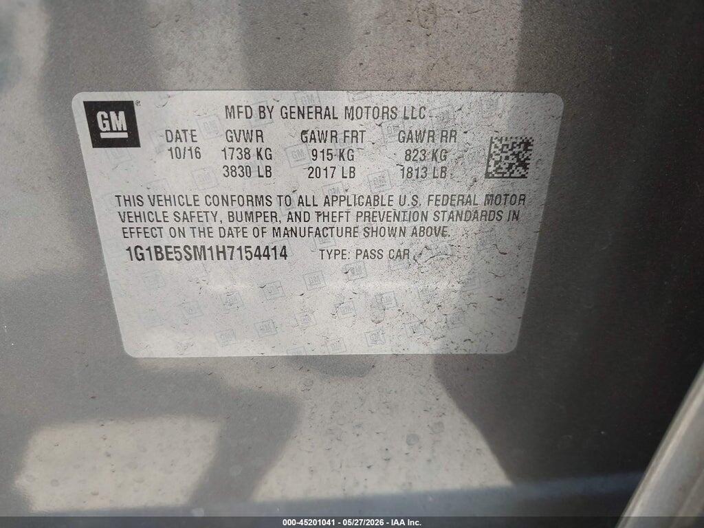 1G1BE5SM1H7154414 2017 CHEVROLET CRUZE photo no. 9