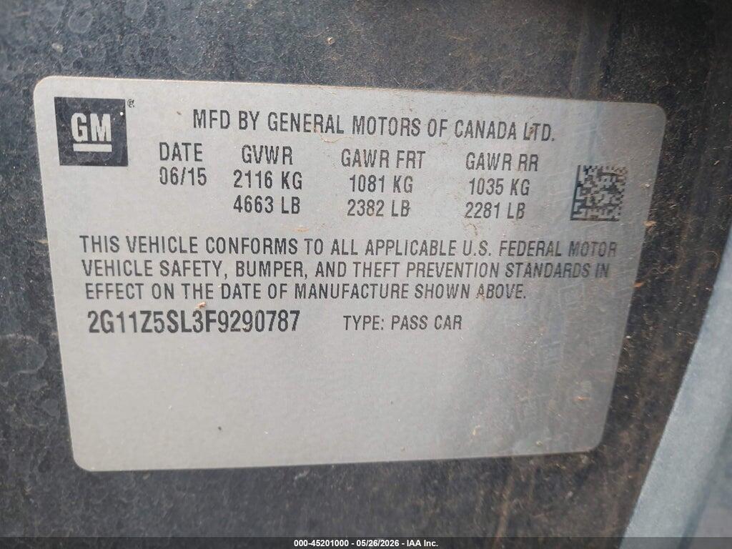 2G11Z5SL3F9290787 2015 CHEVROLET IMPALA photo no. 9
