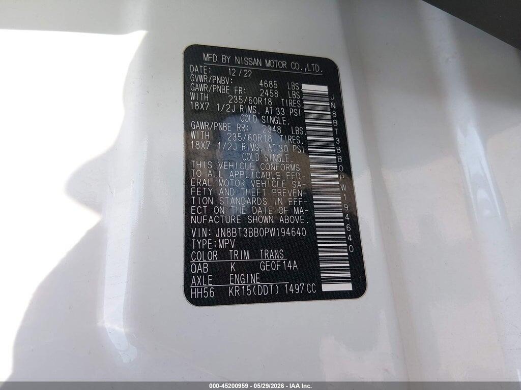 JN8BT3BB0PW194640 2023 NISSAN ROGUE photo no. 9