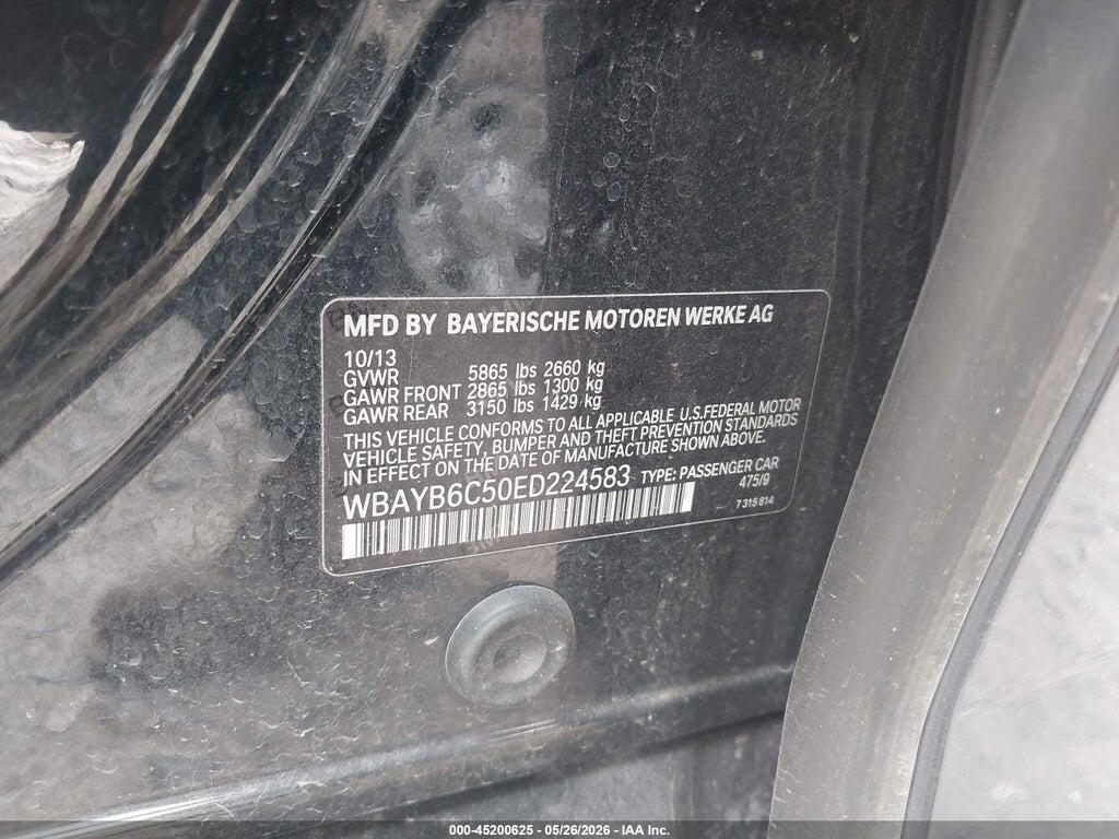 WBAYB6C50ED224583 2014 BMW 750I photo no. 9