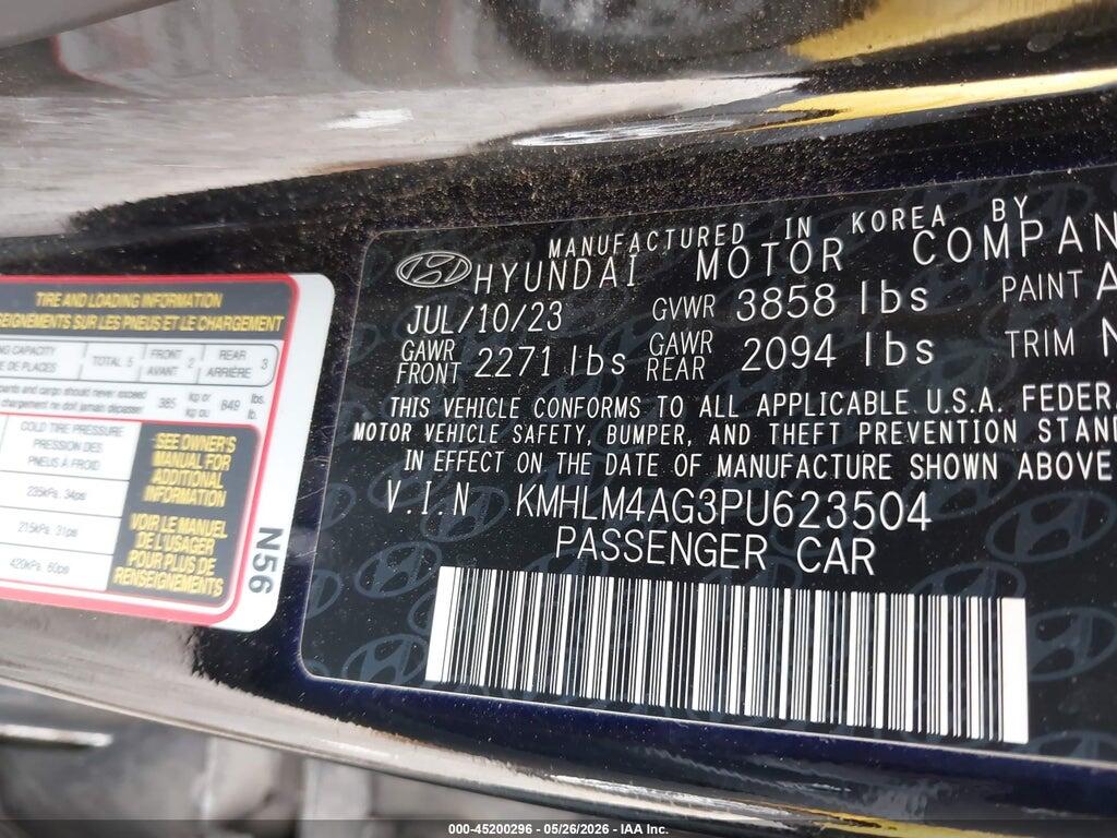 KMHLM4AG3PU623504 2023 HYUNDAI ELANTRA photo no. 9
