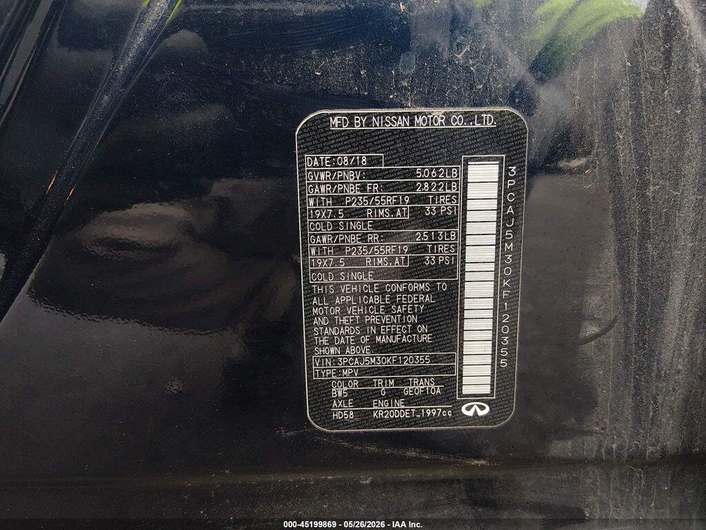 3PCAJ5M30KF120355 2019 INFINITI QX50 photo no. 9